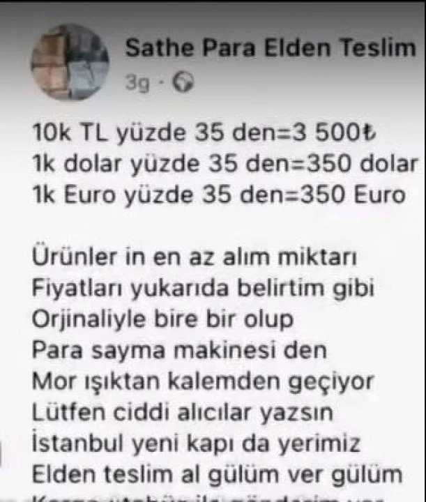 Sahte para satıyorlar! Kalpazanlar ‘Tek rakibimiz Merkez Bankası’ diye ilan verdi