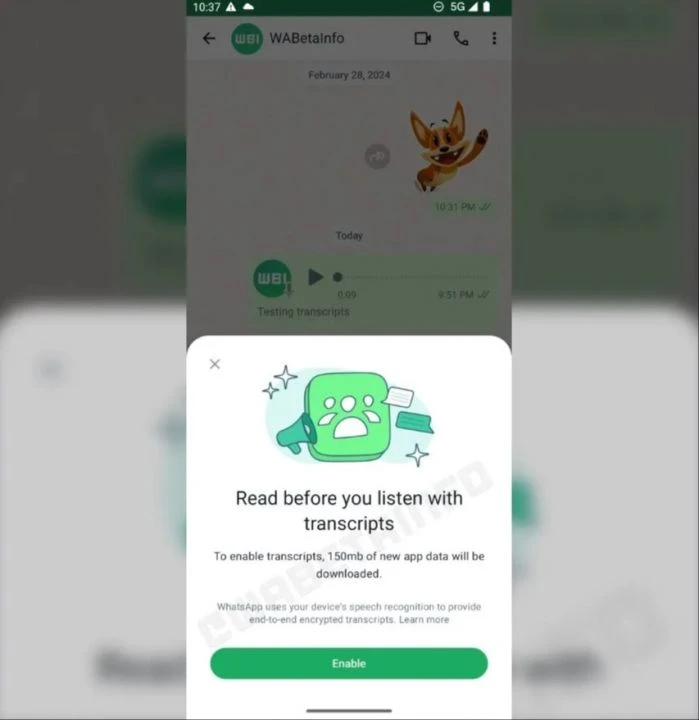 WhatsApp'tan sesli mesaj dinlemeye üşenenlere yeni özellik - 1. Resim