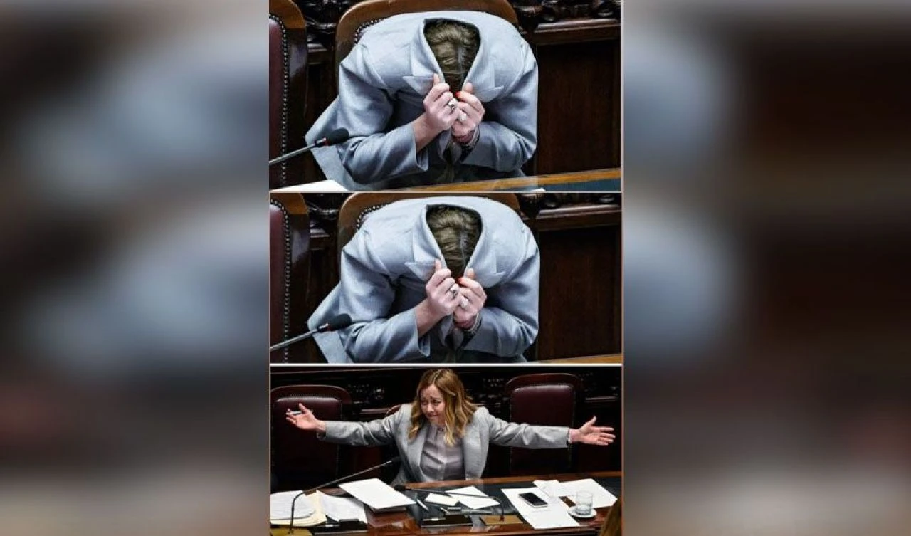 Parlamentodaki sözler Başbakan Meloni'yi bu hale soktu! Sosyal medya yıkıldı