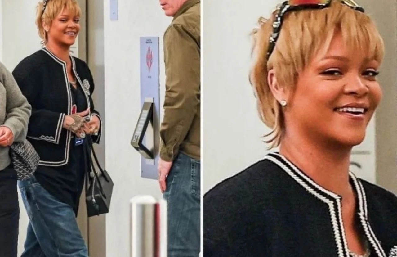 Kısacık kestirdiği saçlarını bir de sarıya boyadı! Rihanna yeni tarzıyla hiç beğenilmedi - 1. Resim