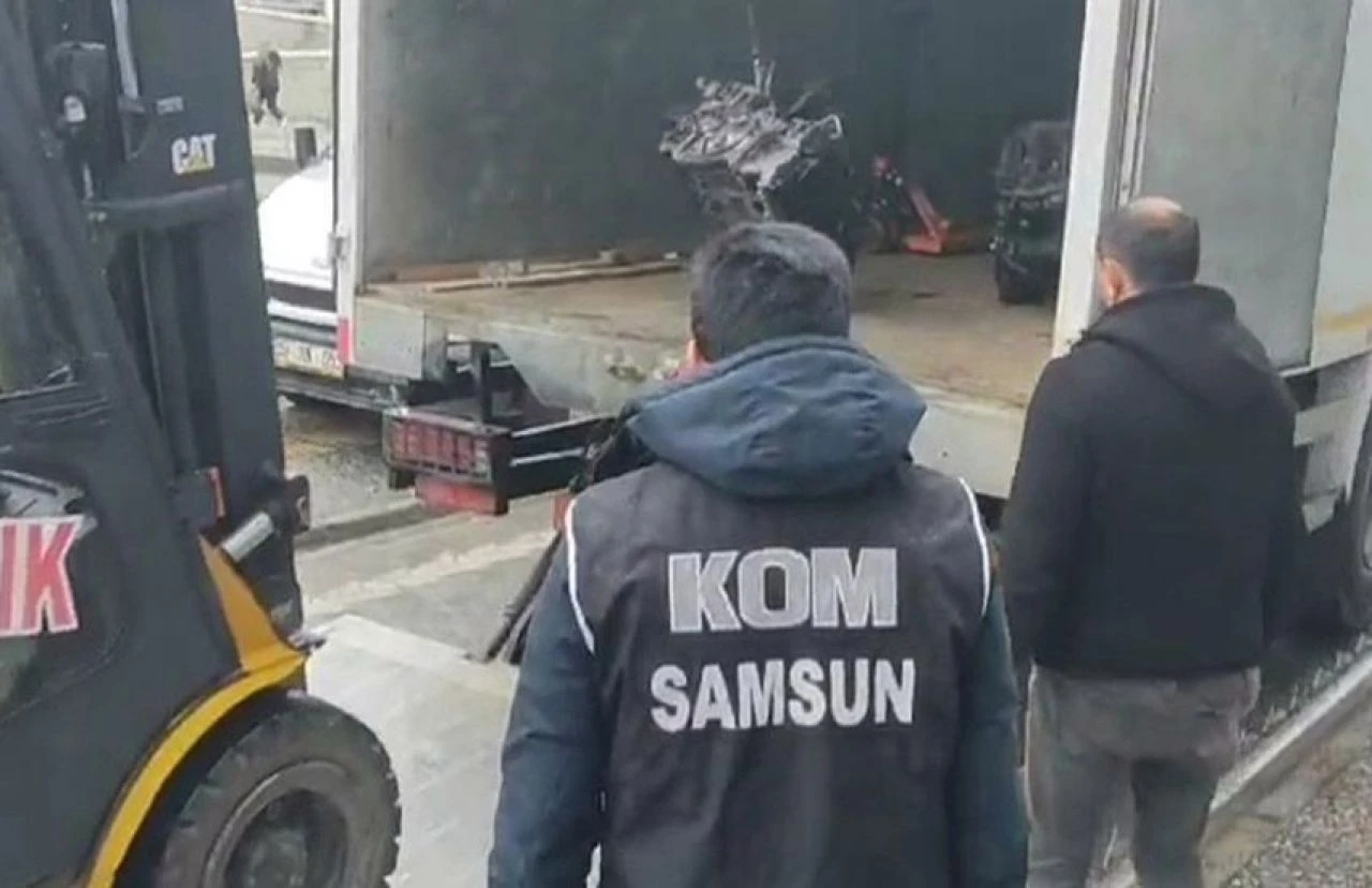Samsun'da 8 adet kaçak lüks araç motoru ele geçirildi