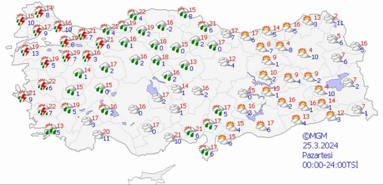 Güneşli günlere aldanmayın... Yağışlı hava geri dönüyor: 24 Mart hava il il hava durumu - 2. Resim