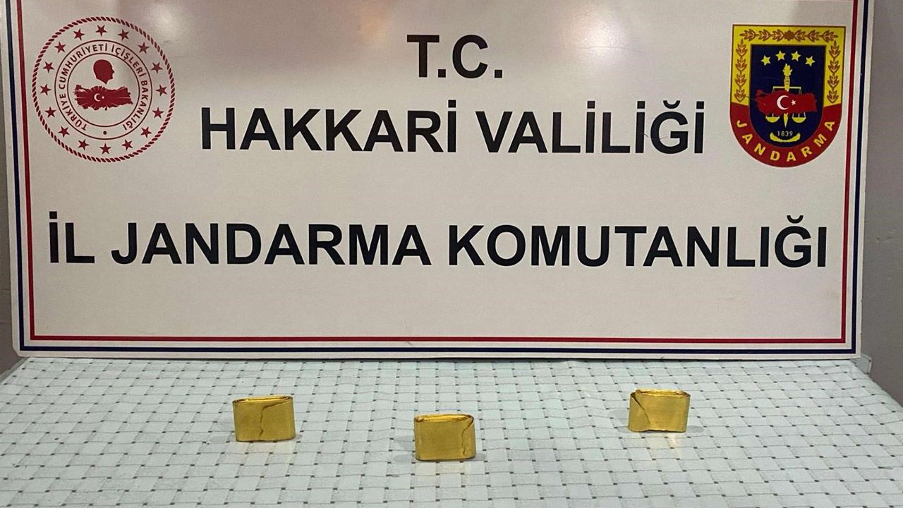 Hakkari&#039;de 3 kilo altın ele geçirildi