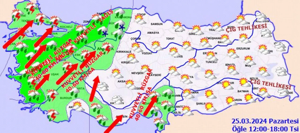 Şemsiyesiz çıkmayın! Fırtına ve şiddetli yağış... İstanbul, Ankara, İzmir ve il il 25 Mart hava durumu