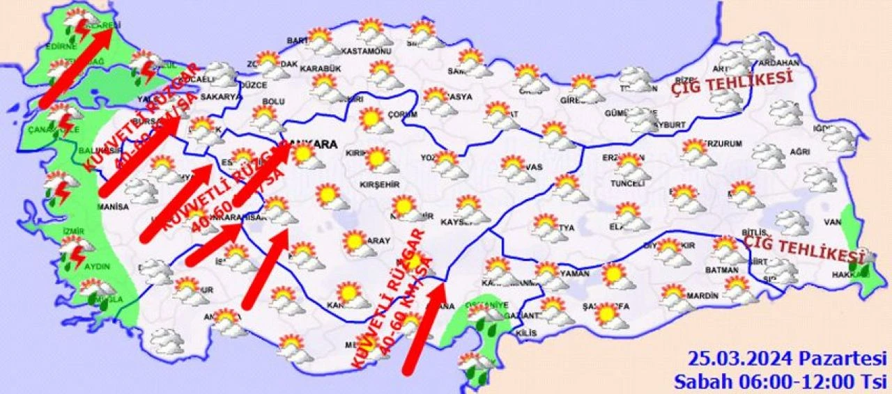 Şemsiyesiz çıkmayın! Fırtına ve şiddetli yağış... İstanbul, Ankara, İzmir ve il il 25 Mart hava durumu