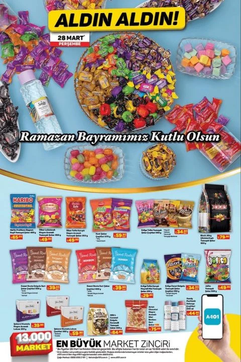 A101'de bayram başladı! Nostalji bayram şekerleri raflarda... Kent ve Ülker şekerleri 60 TL'den başlıyor - 2. Resim