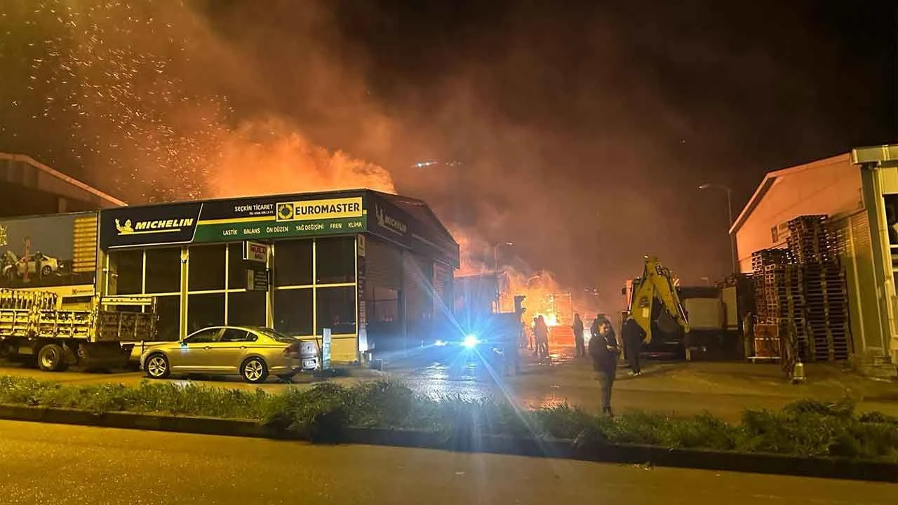 Bungalov ev atölyesinde yangın