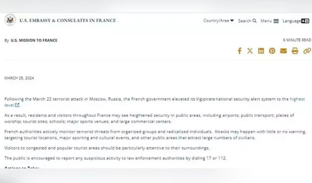 Rusya'daki terör saldırısını bilen ABD bir ülkeyi daha uyardı! Avrupa diken üstünde - 1. Resim