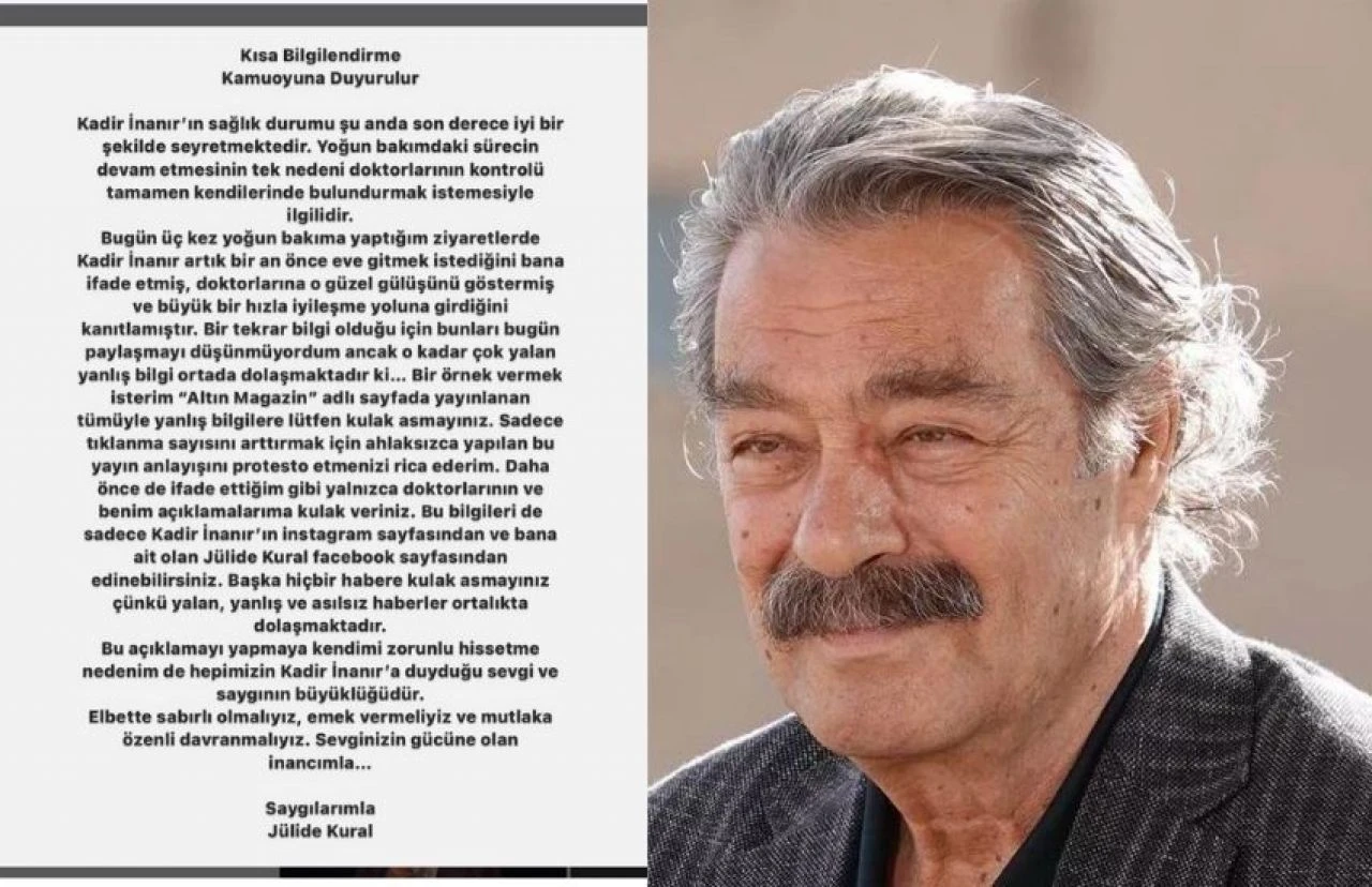 Kadir İnanır'ın doktoru son durumunu anlattı