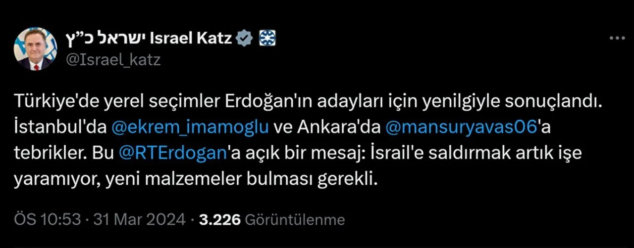 İsrailli bakan Türkiye'deki seçimi siyaset malzemesi yaptı! Erdoğan'ı hedef aldı - 2. Resim