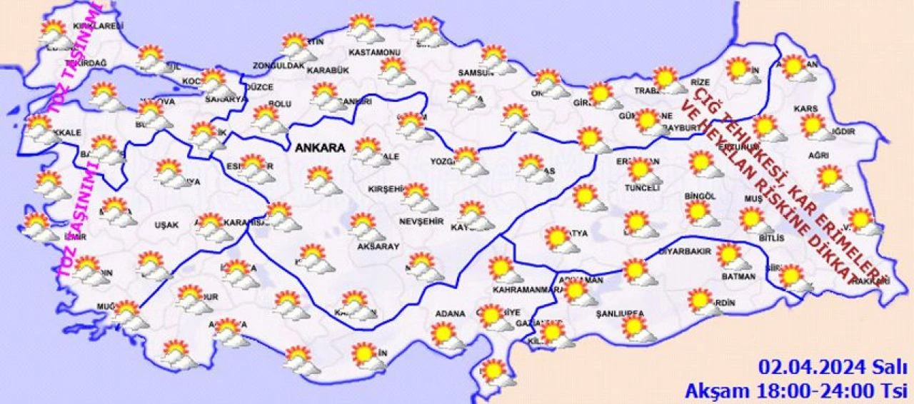 Meteoroloji uyardı: Sıcaklık artıyor, havadaki tehlike sürüyor! İstanbul, Ankara, İzmir ve il il 2 Nisan hava durumu