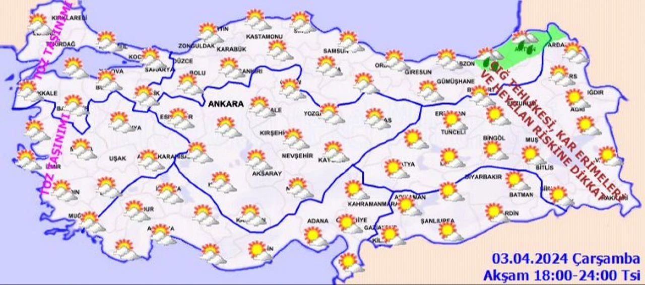Meteoroloji'den 3 Nisan Çarşamba hava tahmin raporu! Bugün hava nasıl olacak? İstanbul, Ankara, İzmir ve il il hava durumu