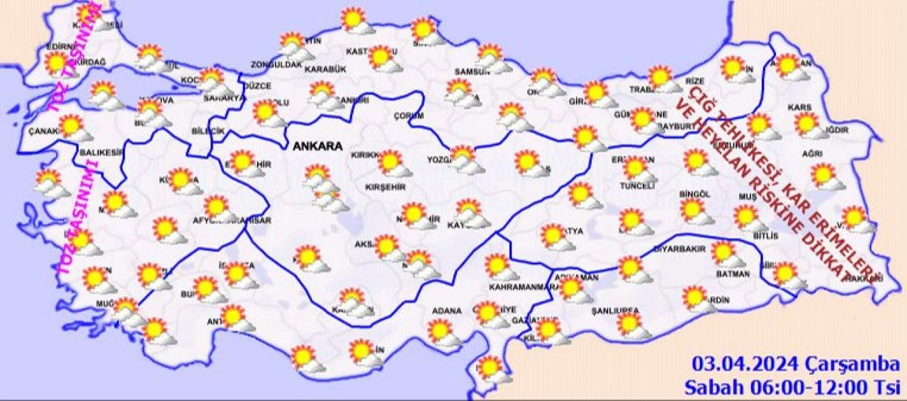 Meteoroloji'den 3 Nisan Çarşamba hava tahmin raporu! Bugün hava nasıl olacak? İstanbul, Ankara, İzmir ve il il hava durumu