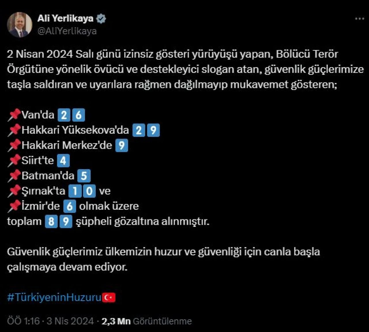 Van'daki son olayların ardından Van Valiliği gösterileri ve yürüyüşleri yasakladı