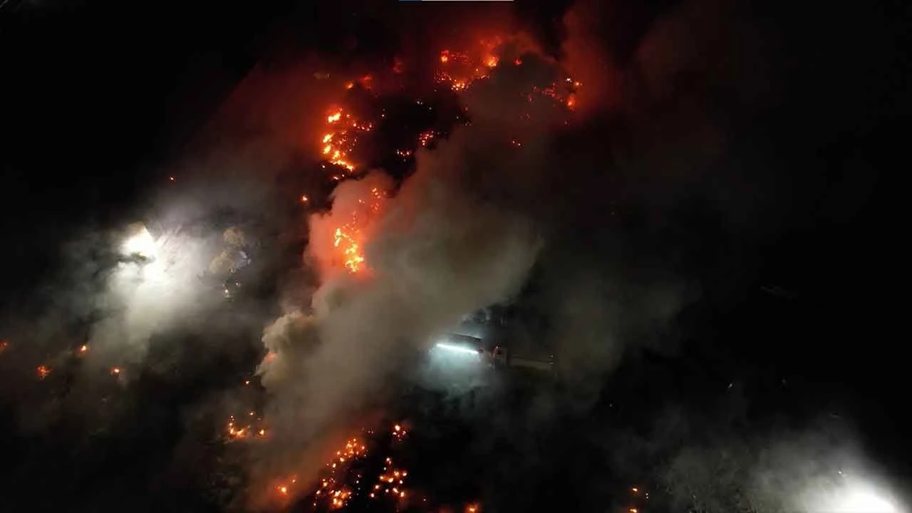 Ankara'daki yangın 10. saatinde havadan görüntülendi - 1. Resim