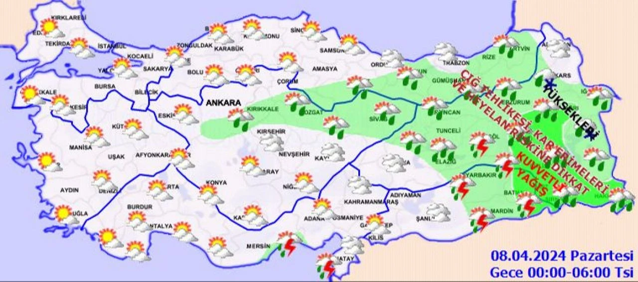 Meteoroloji'den 13 il için kuvvetli yağış uyarısı! Bugün hava nasıl olacak? İstanbul, Ankara, İzmir ve il il 7 Nisan hava durumu