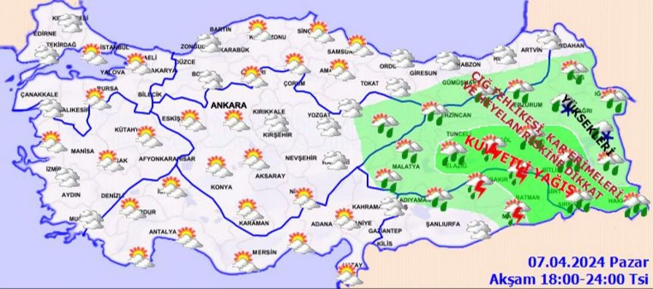 Meteoroloji'den 13 il için kuvvetli yağış uyarısı! Bugün hava nasıl olacak? İstanbul, Ankara, İzmir ve il il 7 Nisan hava durumu
