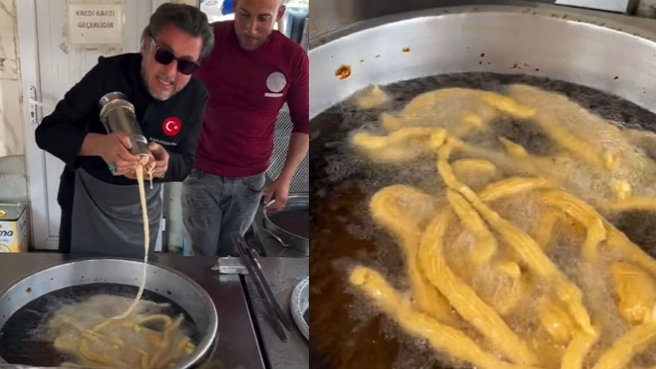 Ünlü şef Ramazan Bingöl bu kez eline yüzüne bulaştırdı! Etrafındakiler hayretle izledi - 1. Resim