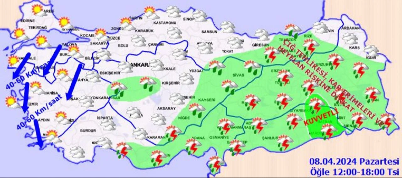 Bugün hava nasıl olacak? Meteoroloji'den yağış ve sel baskını uyarısı... İstanbul, Ankara, İzmir ve il il 8 Nisan hava durumu