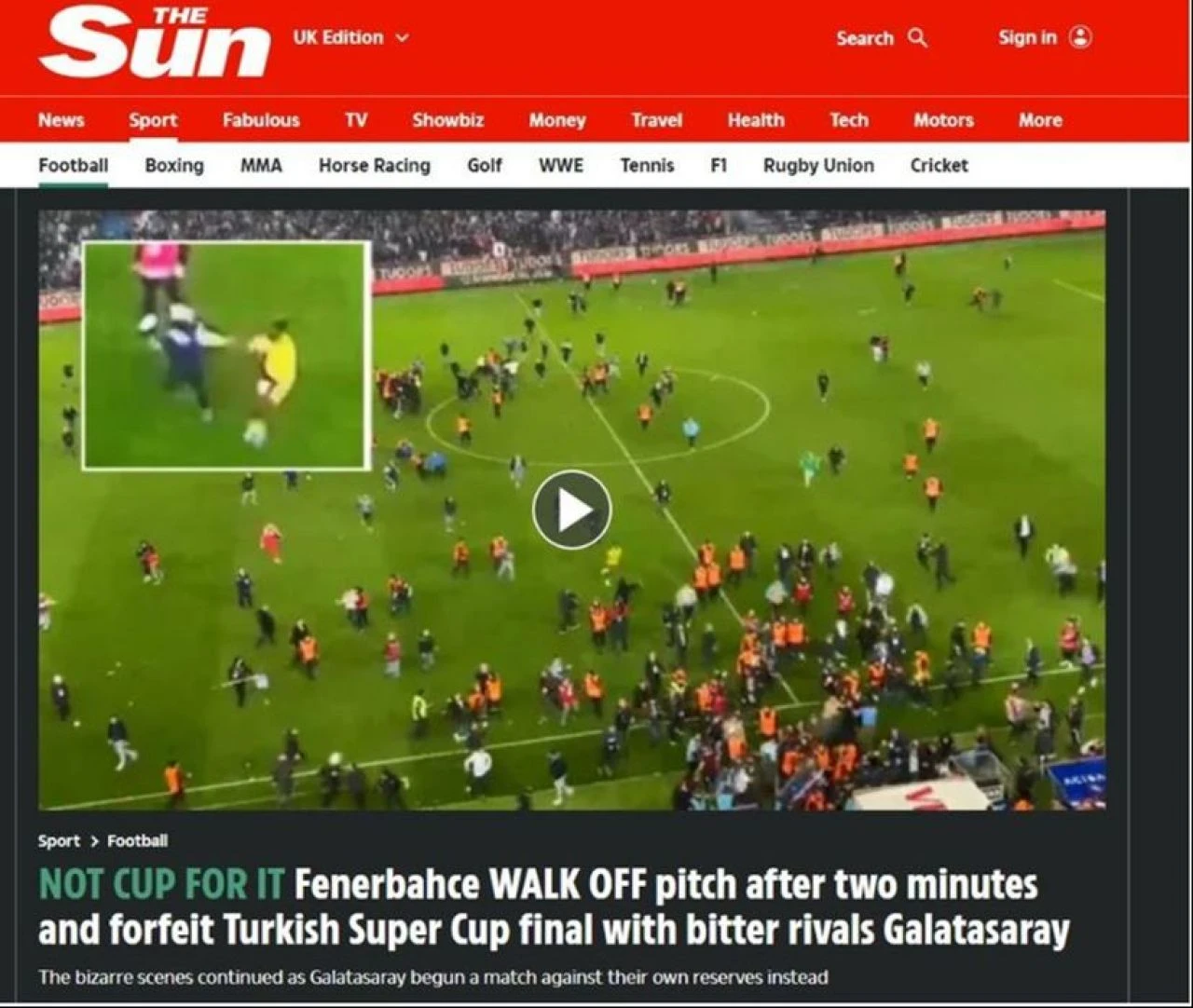 Fenerbahçe'nin sahadan çekilmesi Avrupa'da büyük ses getirdi - 4. Resim