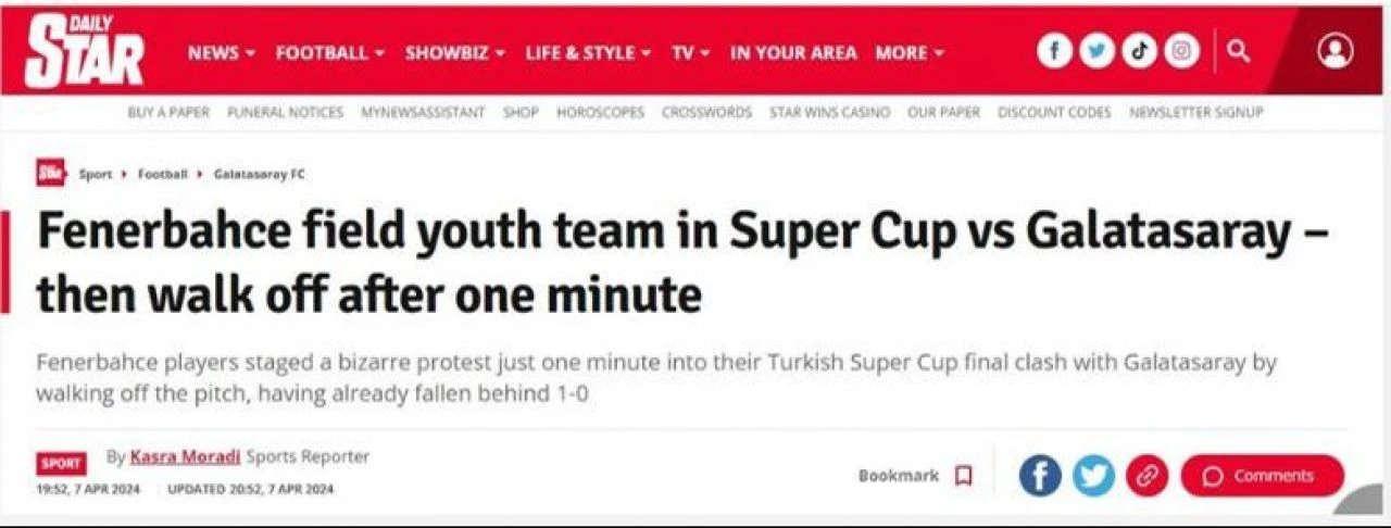 Fenerbahçe'nin sahadan çekilmesi Avrupa'da büyük ses getirdi - 5. Resim