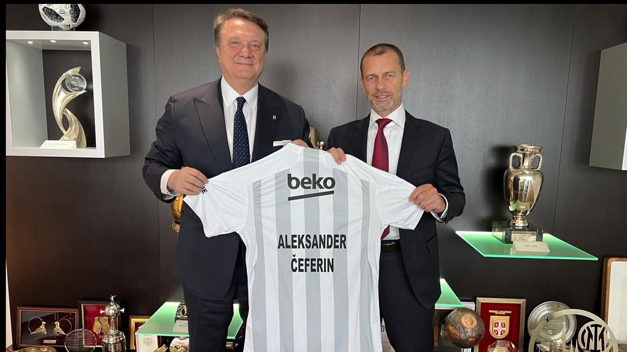 Hasan Arat, UEFA Başkanı Aleksander Ceferin ile buluştu