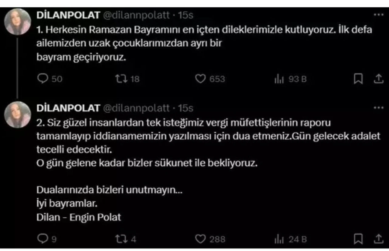 Cezaevinde olan Dilan- Engin Polat çiftinden bayram mesajı! - 1. Resim
