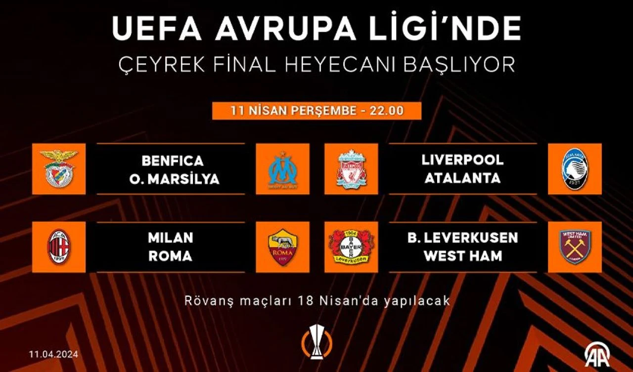 UEFA Avrupa Ligi'nde çeyrek final heyecanı