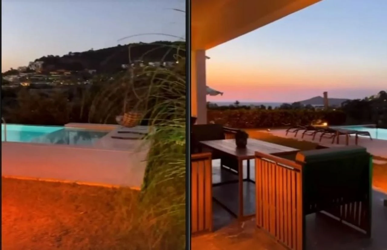 Türkücü Ceylan Bodrum'daki lüks evinin manzarasını paylaştı! - 1. Resim