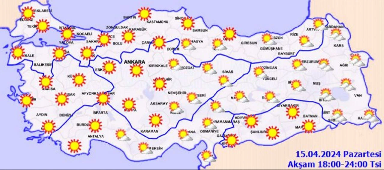 Bugün hava nasıl olacak? Meteoroloji'den iki il için sağanak uyarısı! İstanbul, Ankara, İzmir ve il il 15 Nisan hava durumu