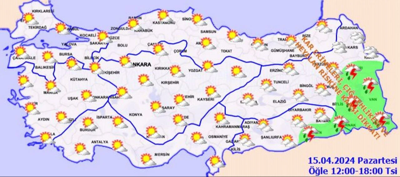 Bugün hava nasıl olacak? Meteoroloji'den iki il için sağanak uyarısı! İstanbul, Ankara, İzmir ve il il 15 Nisan hava durumu