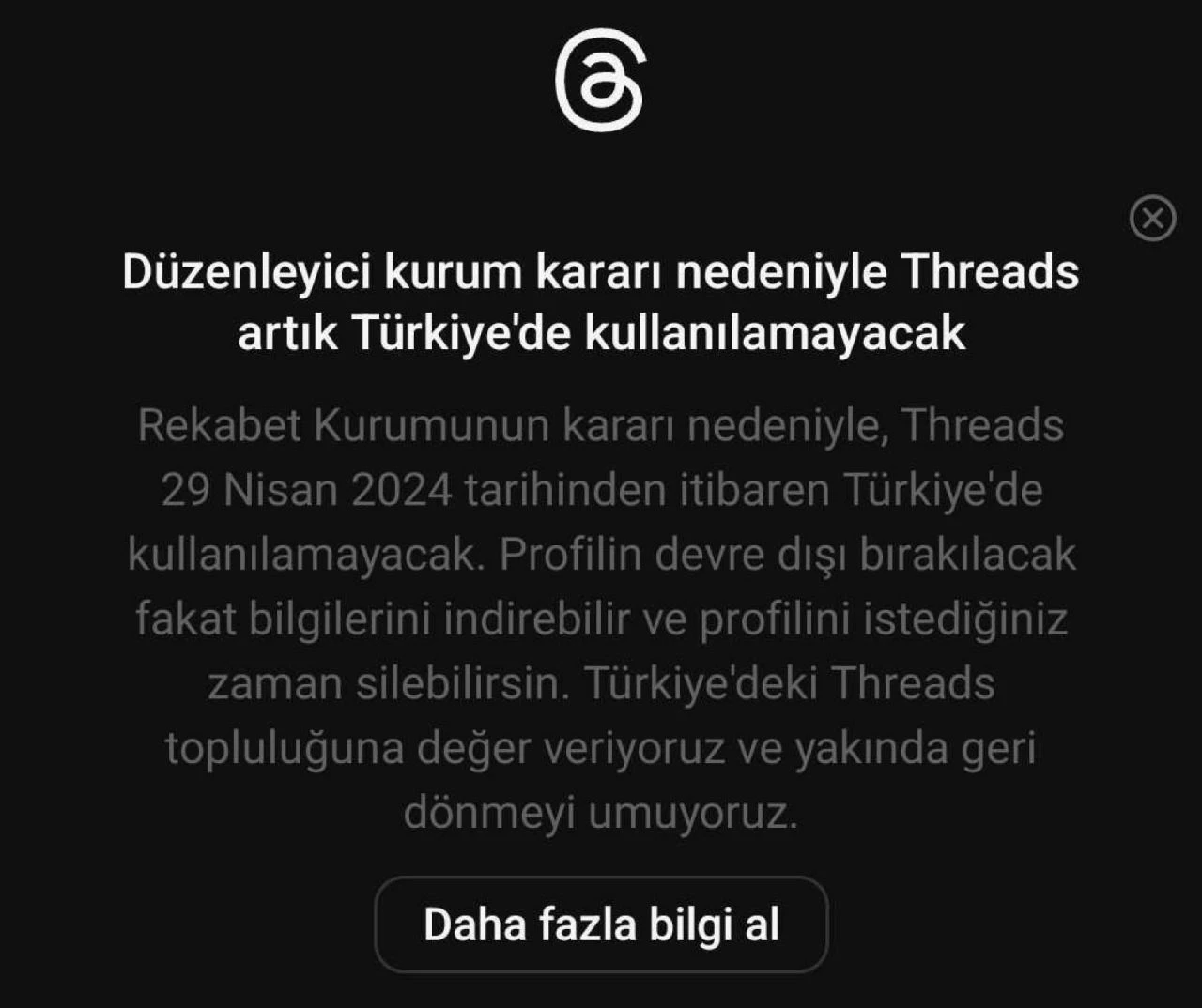 Meta tarih verdi: Threads, Türkiye'den çekiliyor