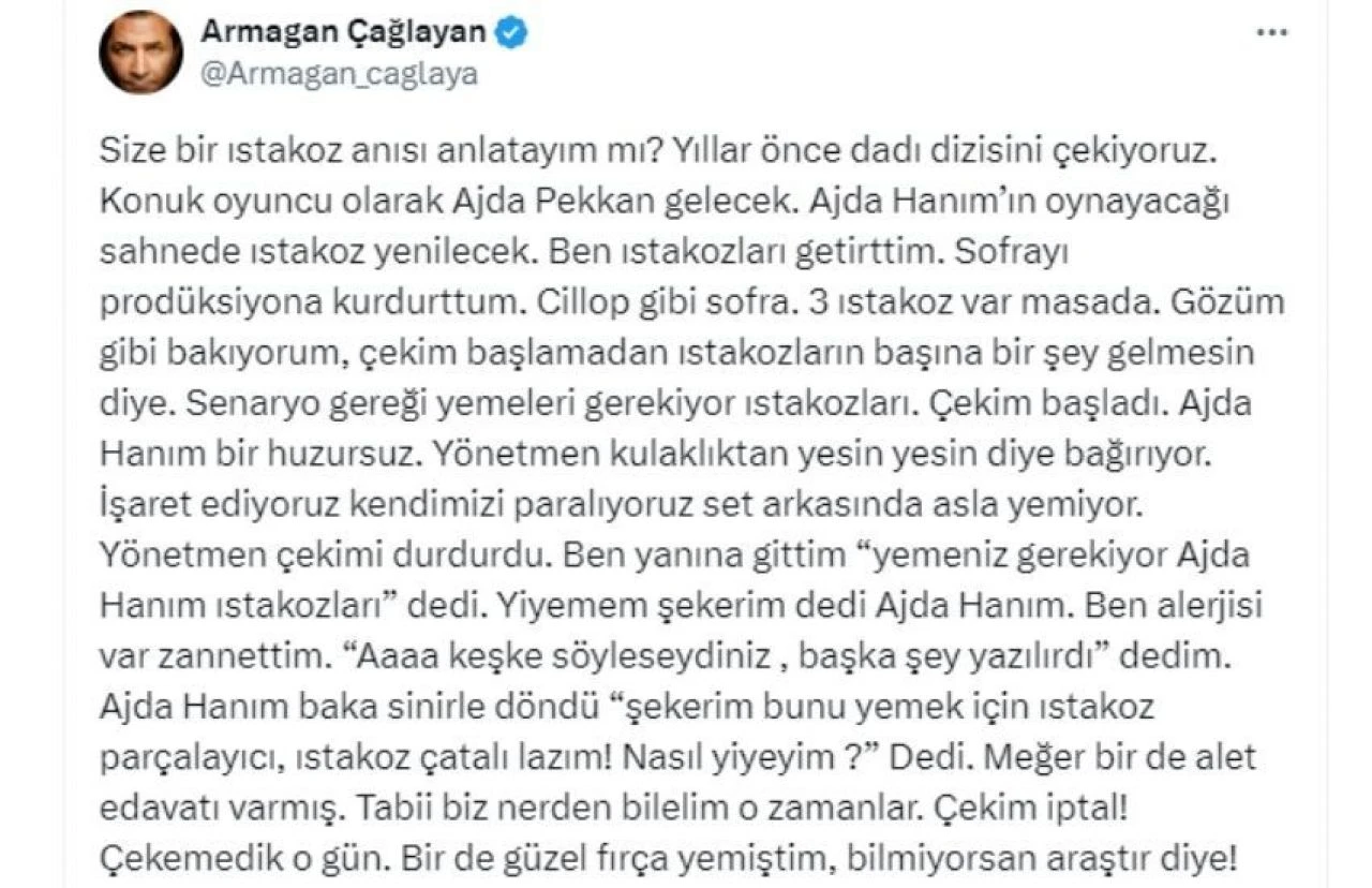 Armağan Çağlayan ilk kez Ajda Pekkan ile yaşadığı zorlu anısını paylaştı
