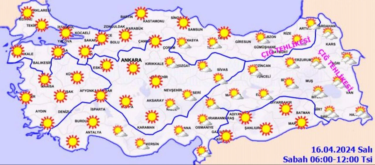 Bakan Özhaseki uyarmıştı! Meteoroloji'den beklenen rapor geldi... 16 Nisan 2024 İstanbul, Ankara, İzmir ve il il hava durumu - 2. Resim