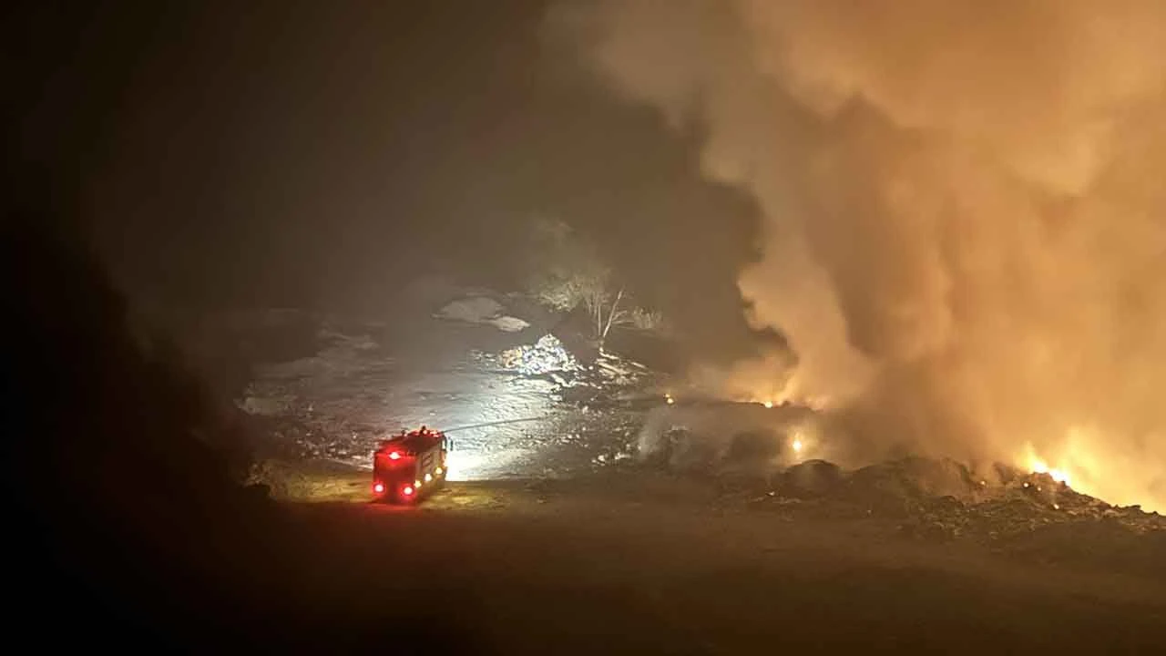 Artvin'de çöp sahasında yangın çıktı - 1. Resim
