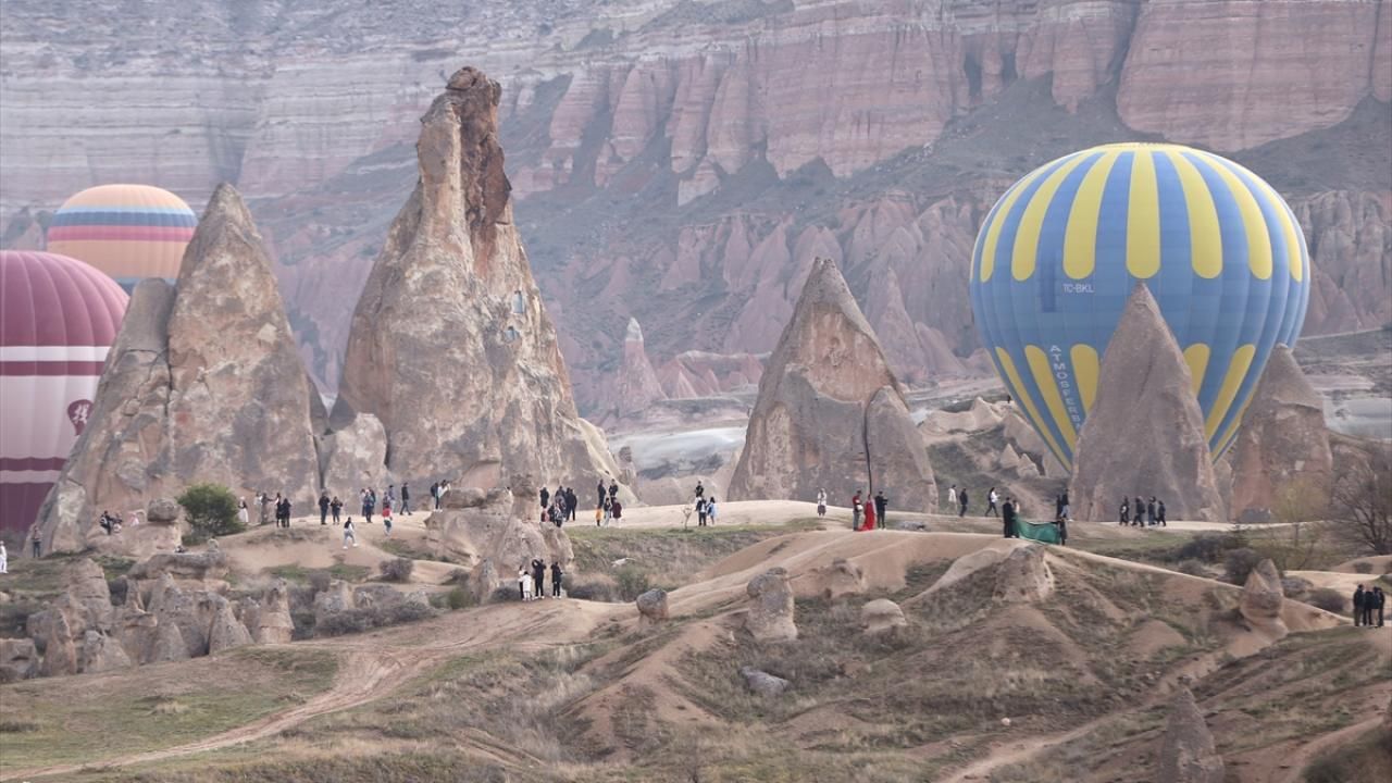 Kapadokya&#039;da balon turlarına rüzgar engeli