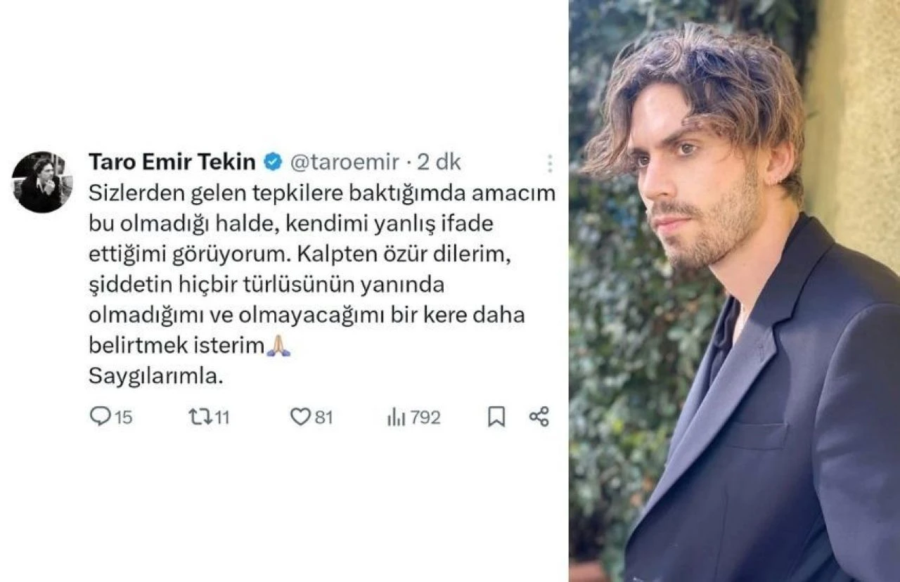 Yalı Çapkını oyuncusu Taro Emir Tekin 'İsrail askerleri' paylaşımı sonrası özür diledi - 2. Resim