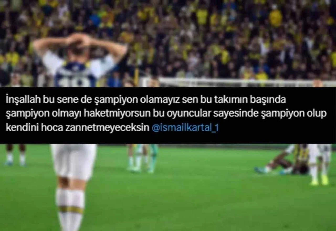 Fenerbahçeli taraftarlar elenmenin faturasını İsmail Kartal'a kesti: Hayallerimizi yıktın - 1. Resim