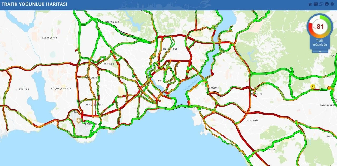 İstanbul'a yağmur düştü, iş çıkışı trafiği durma noktasında! - 1. Resim