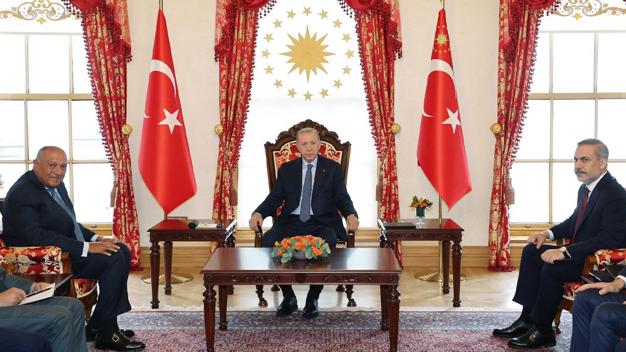 Son dakika! Cumhurbaşkanı Erdoğan Mısır Dışişleri Bakanı Şukri ile görüştü