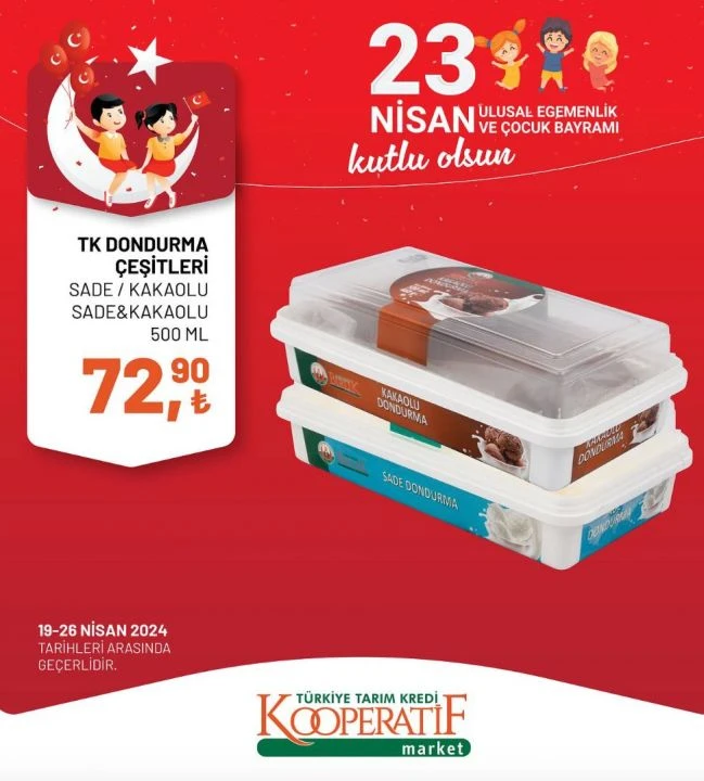 Tarım Kredi Kooperatif Market'te 23 Nisan şenliği! Çocukların en sevdiği ürünlerde dev <a href=