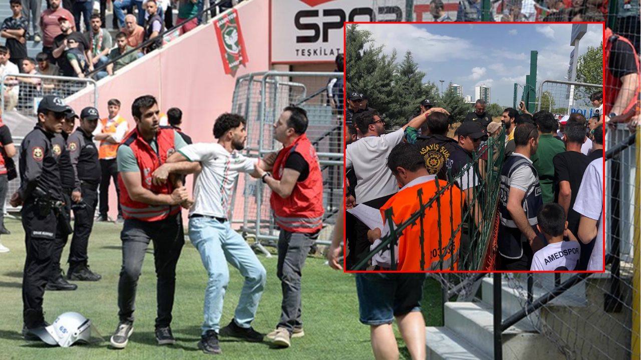 Diyarbakır&#039;da olaylı maç! 14 şüpheli gözaltına alındı