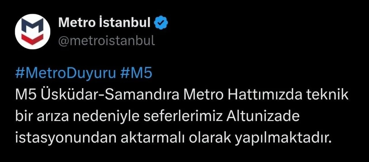 Üsküdar-Samandıra metro hattında arıza! - 2. Resim