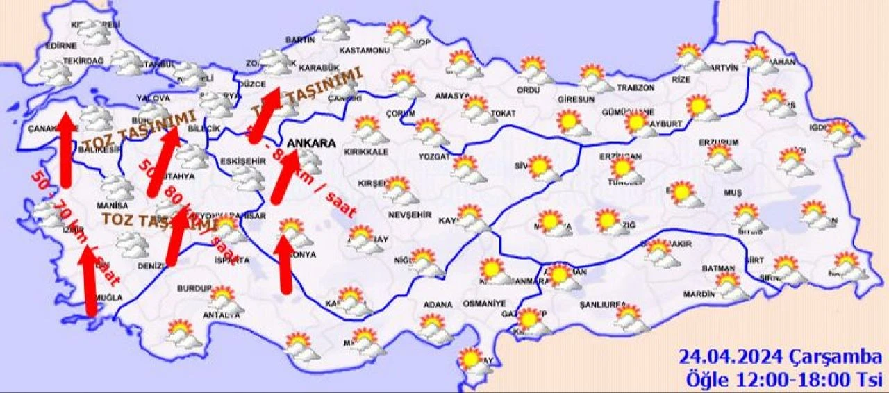 Meteoroloji’den 24 Nisan Çarşamba hava durumu raporu! Fırtına ve sağanak uyarısı