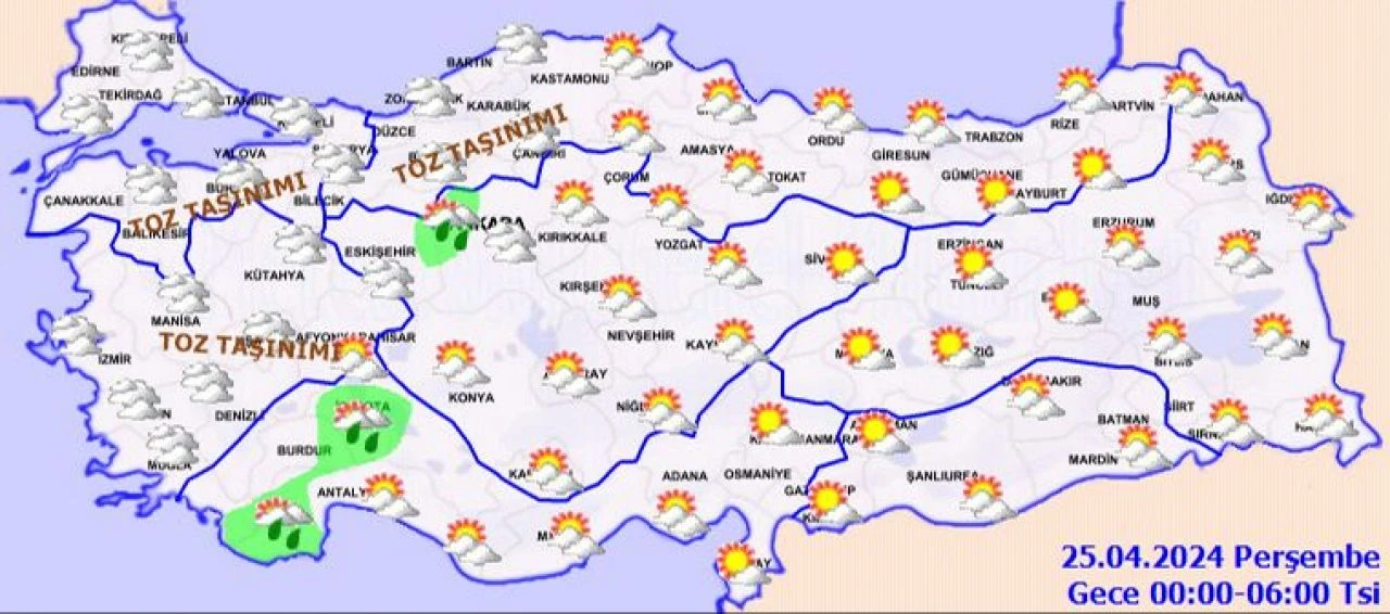 Meteoroloji’den 24 Nisan Çarşamba hava durumu raporu! Fırtına ve sağanak uyarısı