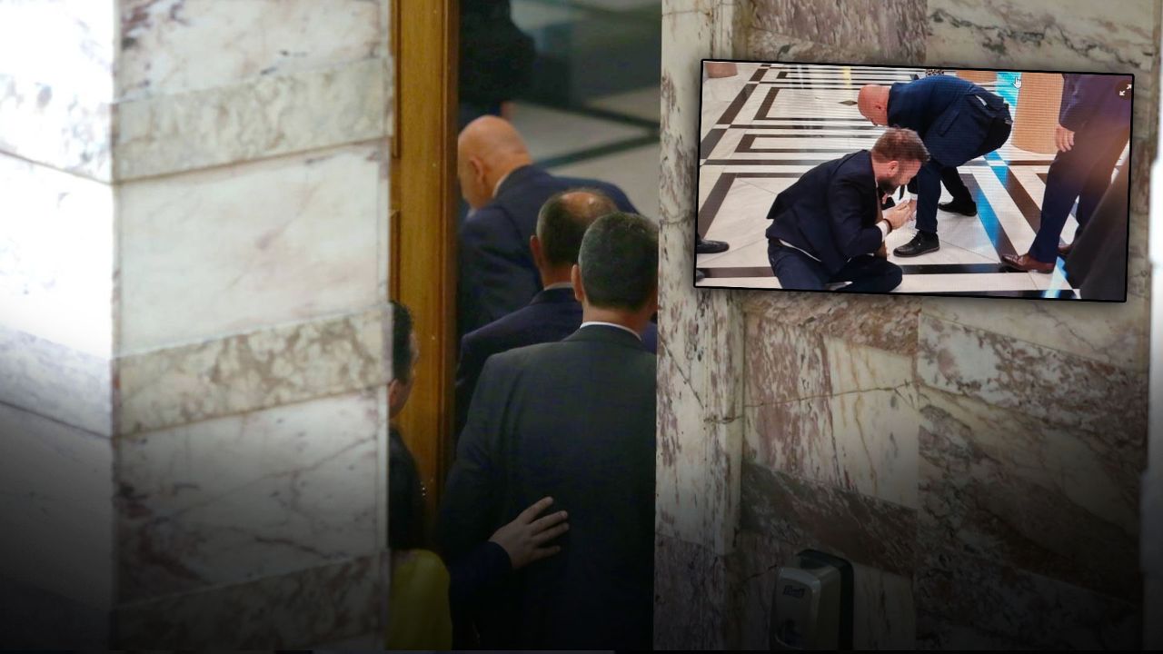 Yunan parlamentosunda yumruklar konuştu: Milletvekili gözaltında