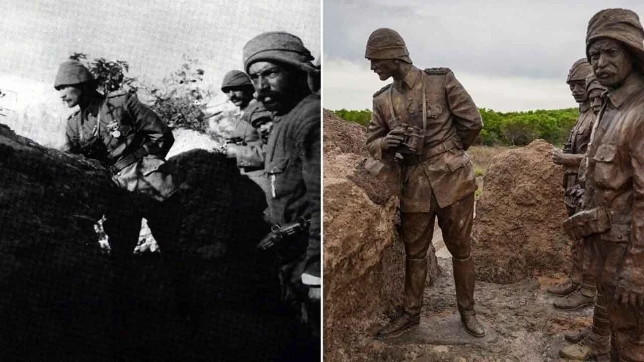 Çanakkale Kara Savaşları’nın 109. yılı! Atatürk’ün simge fotoğrafının heykeli yapıldı