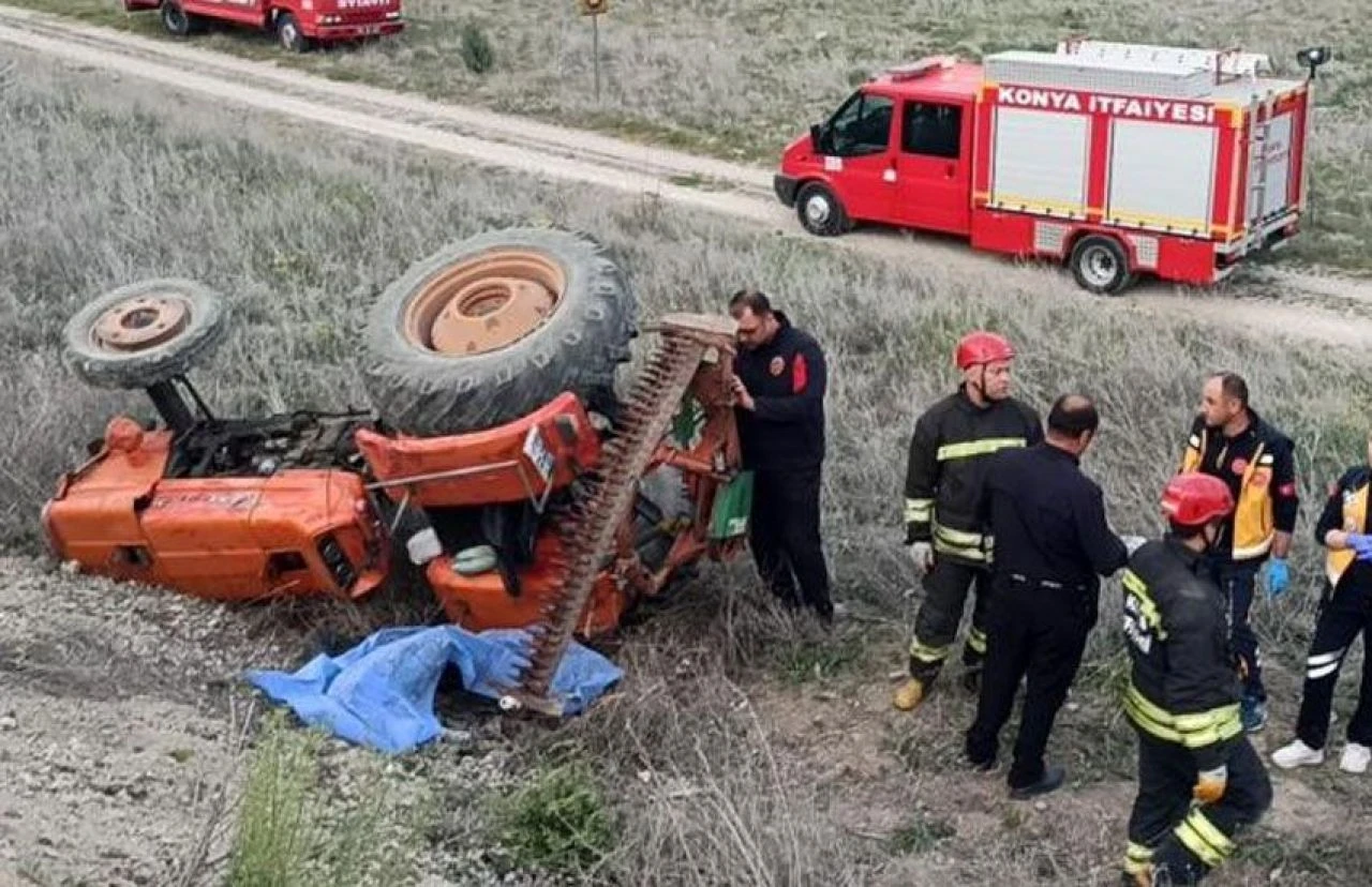 Konya’da feci traktör kazası: Ölü var! - 1. Resim