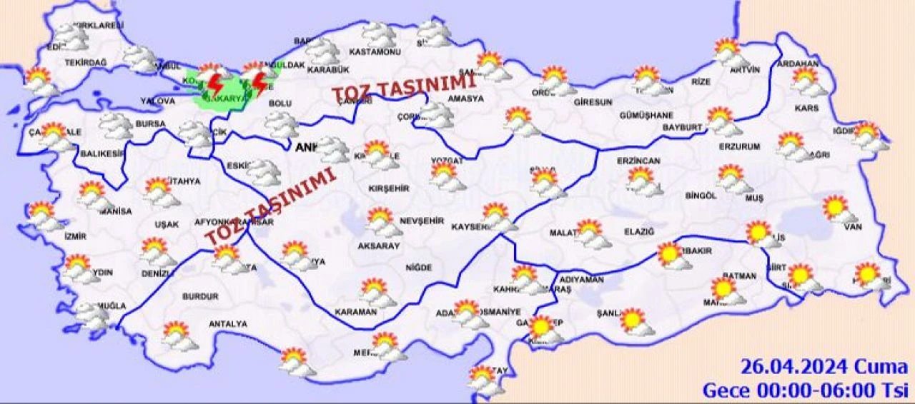 Meteoroloji'den yeni  rapor! 12 il için yağış alarmı... İstanbul, Ankara, İzmir ve il il 25 Nisan hava durumu - 4. Resim
