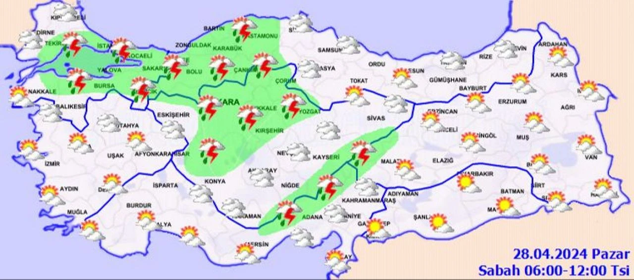Meteoroloji uyardı: Şiddetli yağmur ve sel riski! İstanbul, Ankara, İzmir ve il il 28 Nisan hava durumu raporu - 2. Resim